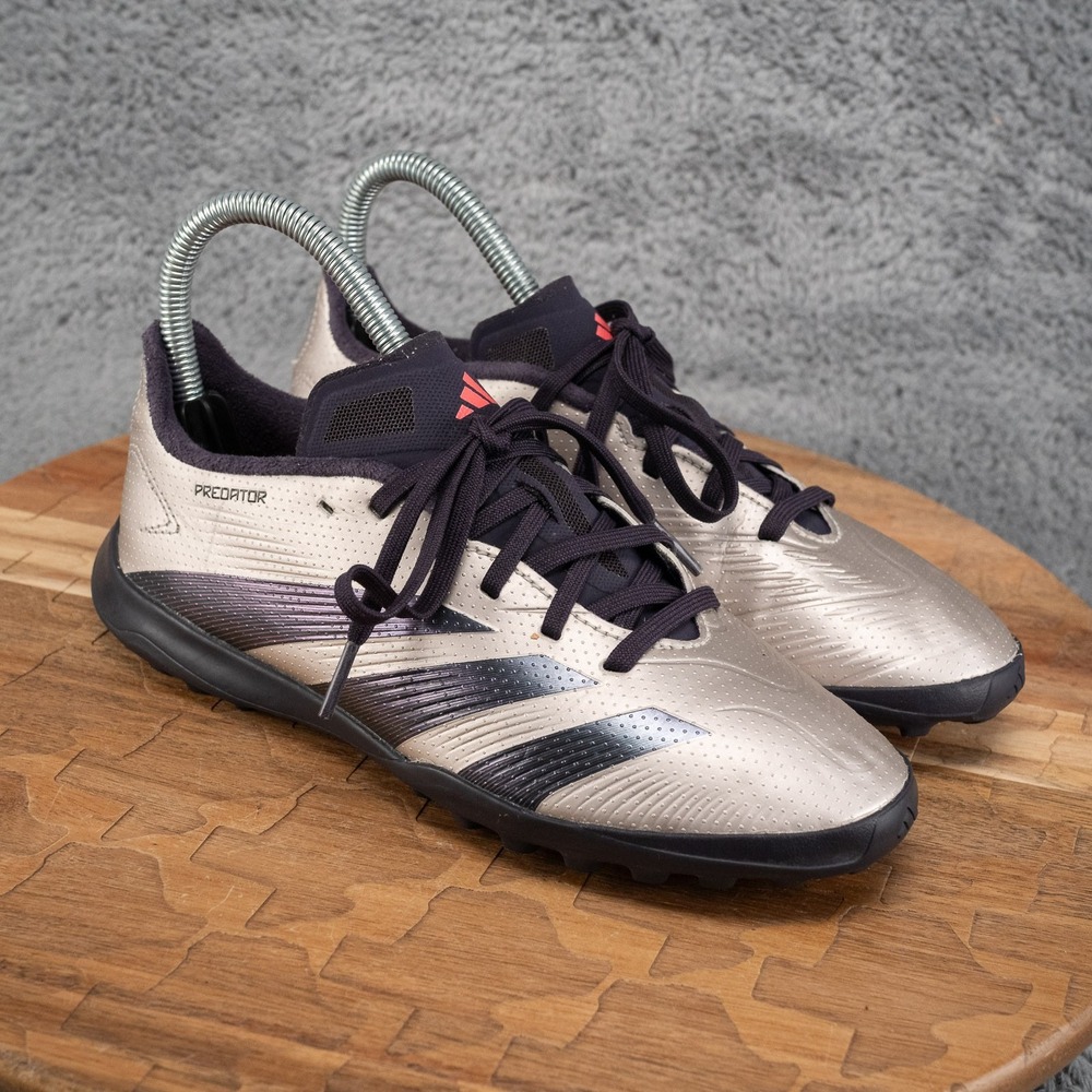 Adidas Predator League TF Men's Size 4.5 Soccer Shoes Silver Black IF6376
